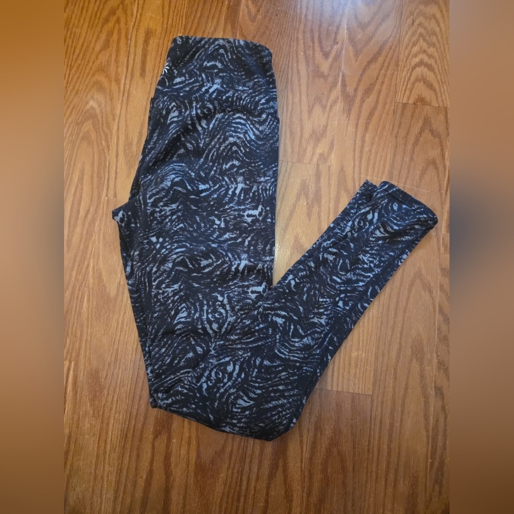 Athleta Leggings Xs Black‎ An Blue Animal Print